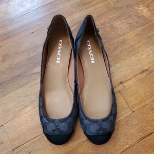 COACH Chelsea Signature Black Ballet Flats